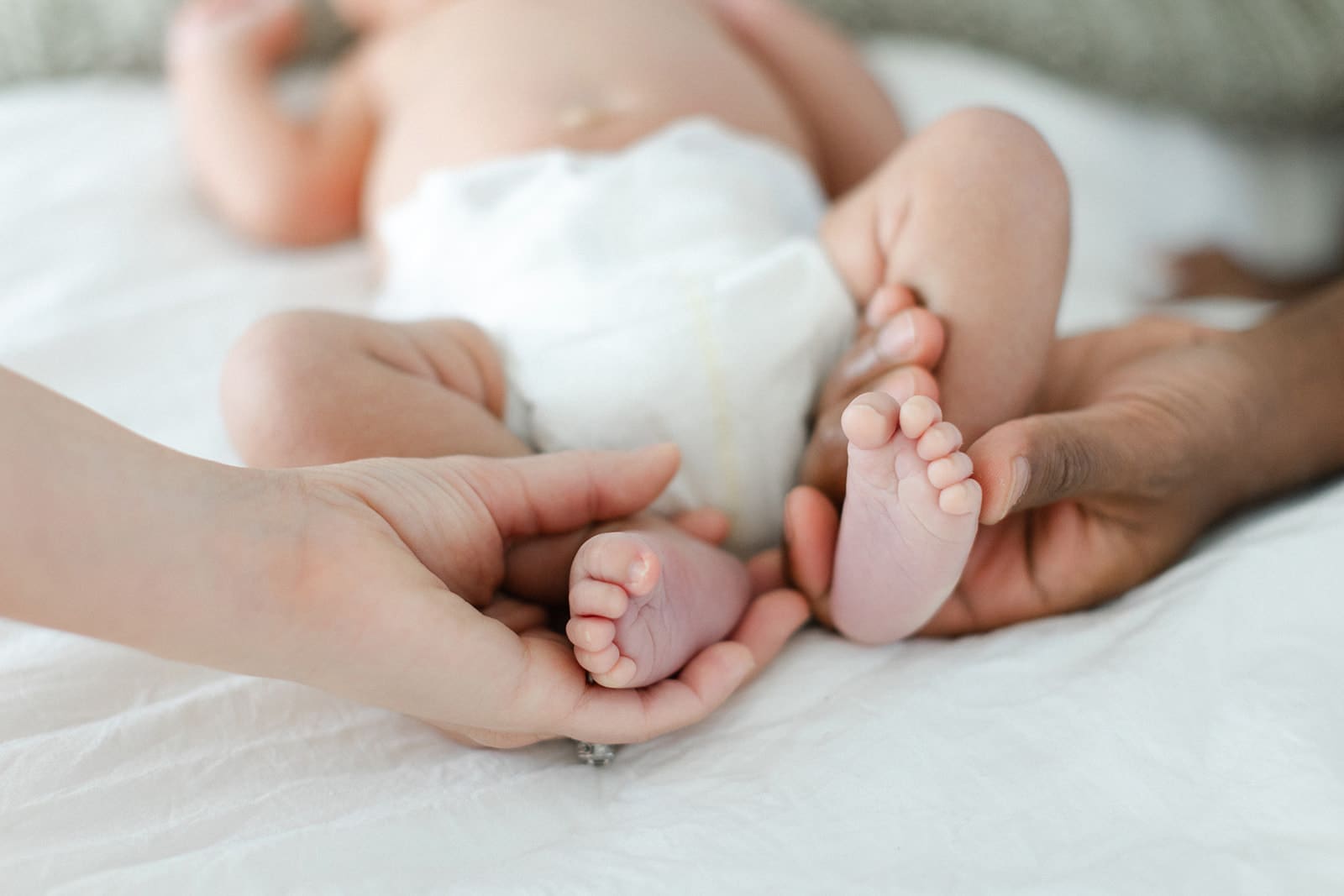 Newborn baby during the postpartum season