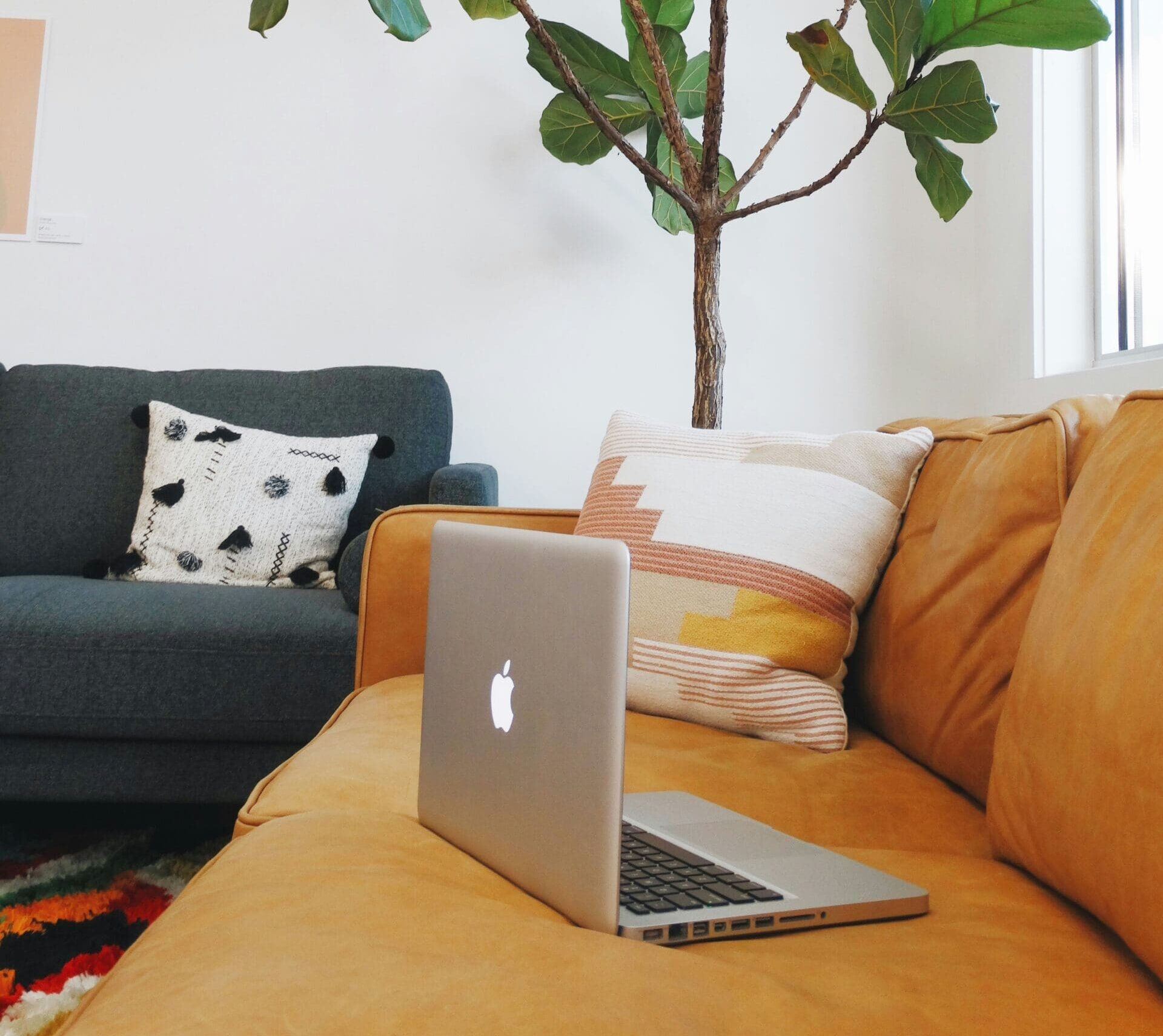 Couples counseling setup for in-person and online sessions
