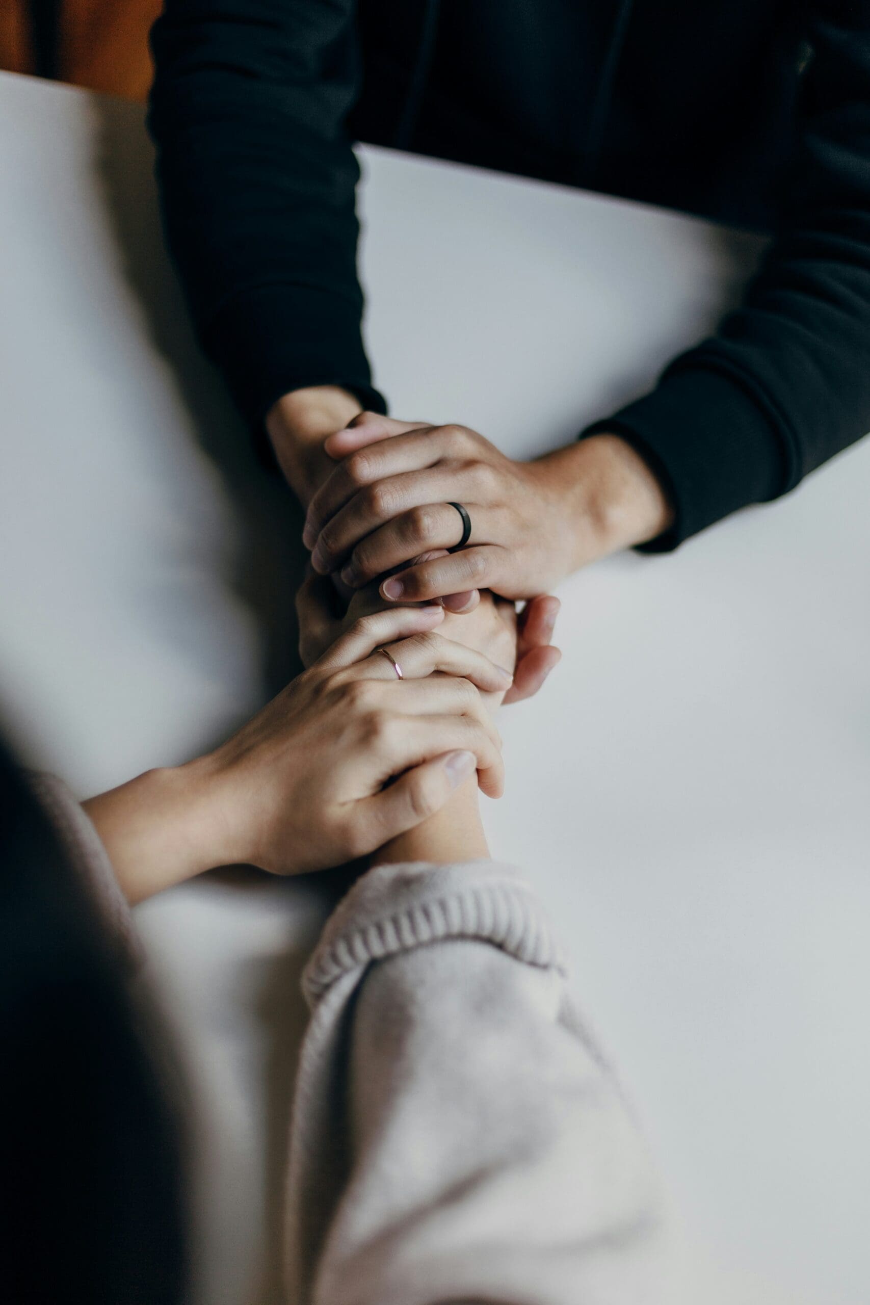 couple holding hands setting boundaries